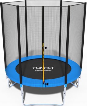 FUNFIT Garden Trampoline with Safety Net and Ladder, 183 cm