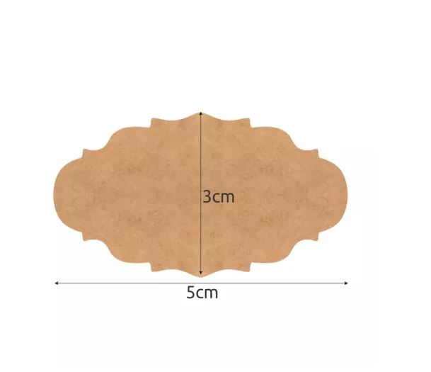 Self-Adhesive Labels, 300 Pcs, 3×5 cm, Brown (1)