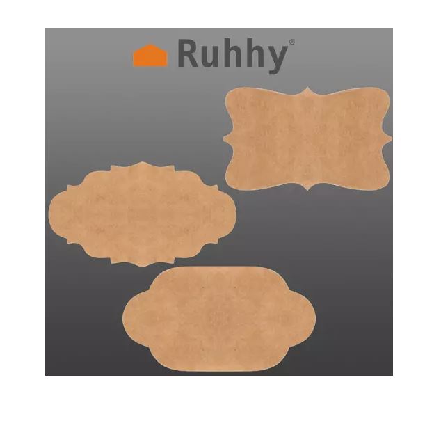 Self-Adhesive Labels, 300 Pcs, 3×5 cm, Brown (2)