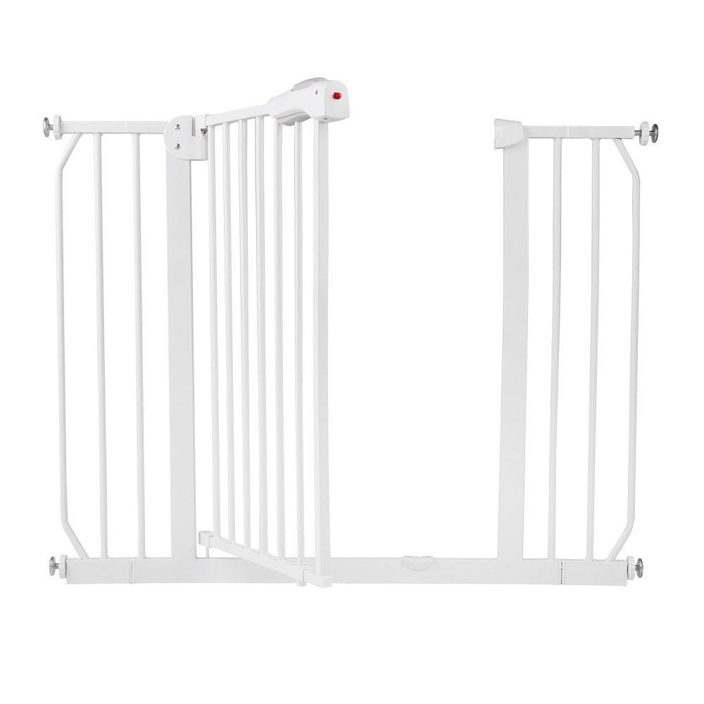 Nukido Adjustable Pressure Mounted Baby Safety Gate 718000, white (1)