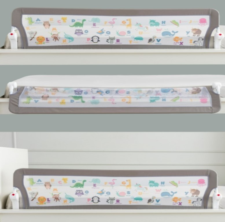 Baby Toddler Side Safety Protective Bed Rail Barrier, 90 cm, Animals (0)
