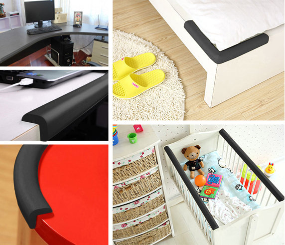 Foam Edge Protector for Furniture, 200 cm, Black (4)