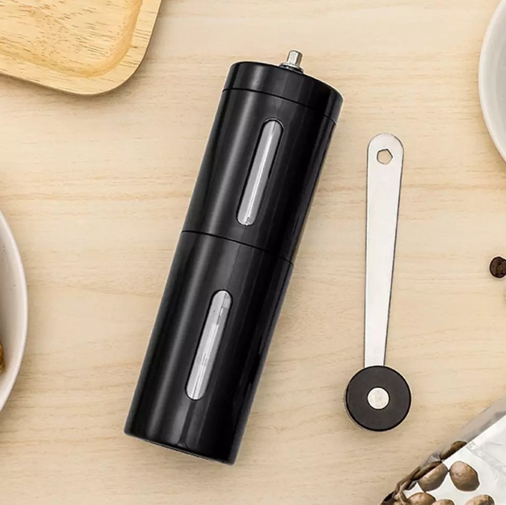 Manual Coffee Grinder with Adjustable Bean Grind Size, Black (1)