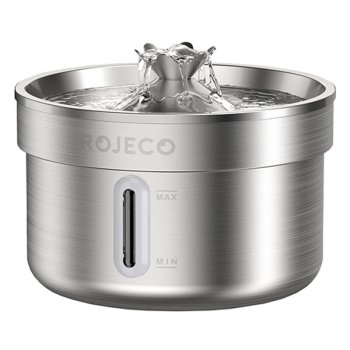 Rojeco Stainless Steel Pet Water Fountain 2L RYSJ-11 Quiet Dispenser