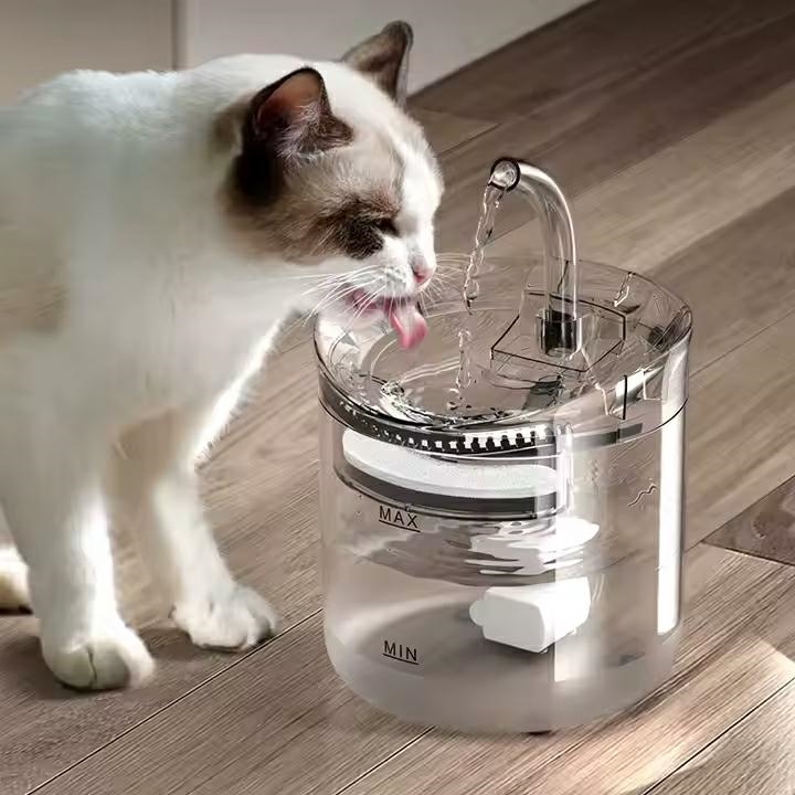 Automatic Pet Water Fountain 2L with Filter for Cats and Dogs, Clear (1)