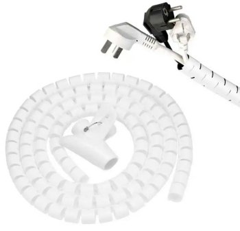 Cable organizer white 2m