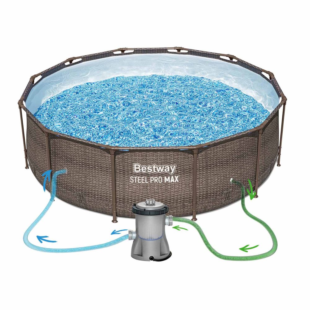 Bestway 56709 Frame Pool Set 366 x 100 cm with Filter Pump and Ladder (2)