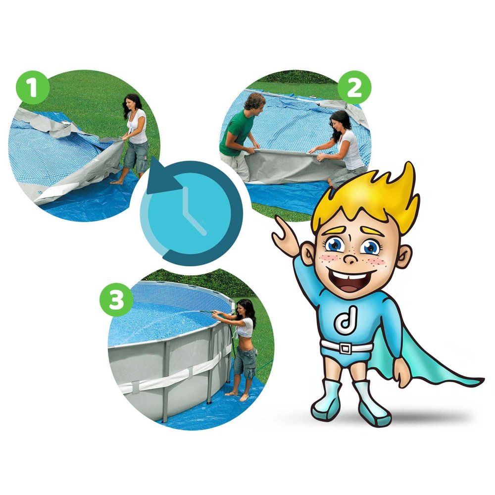 Bestway 56416 Steel Pro Frame Pool Set 366 x 76 cm, 16-in-1 + Free Bubble Machine (2)
