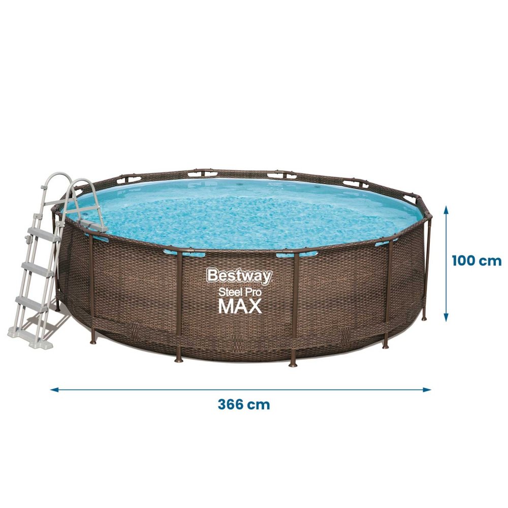 Bestway 56709 Frame Pool Set 366 x 100 cm with Filter Pump and Ladder (3)