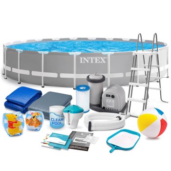 Intex 20ft x 52in Frame Above Ground Swimming Pool Set 18-in-1