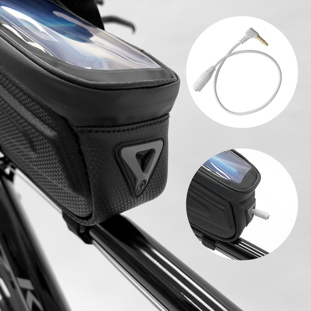Wozinsky Bike Frame Bag Phone Cover 1.7L, Black (1)