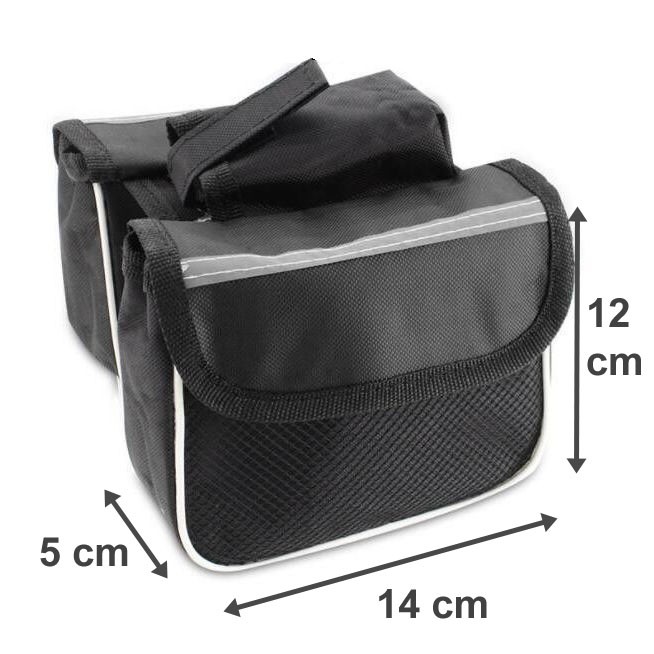 Water-Resistant Bike Frame Bag with Reflective Details (2)