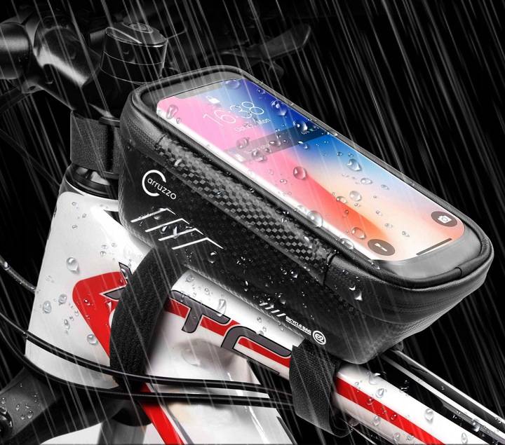 Carruzzo Bike Frame Bag with Touchscreen Phone Holder Waterproof 1L (2)