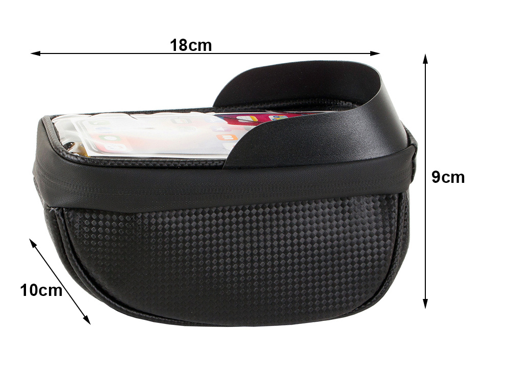 Bicycle Front Handlebar Bag with Waterproof Clear 6.8" Phone Window Pouch Compartment (1)