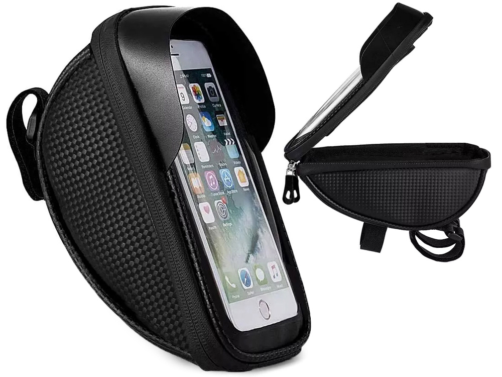 Bicycle Front Handlebar Bag with Waterproof Clear 6.8" Phone Window Pouch Compartment (4)