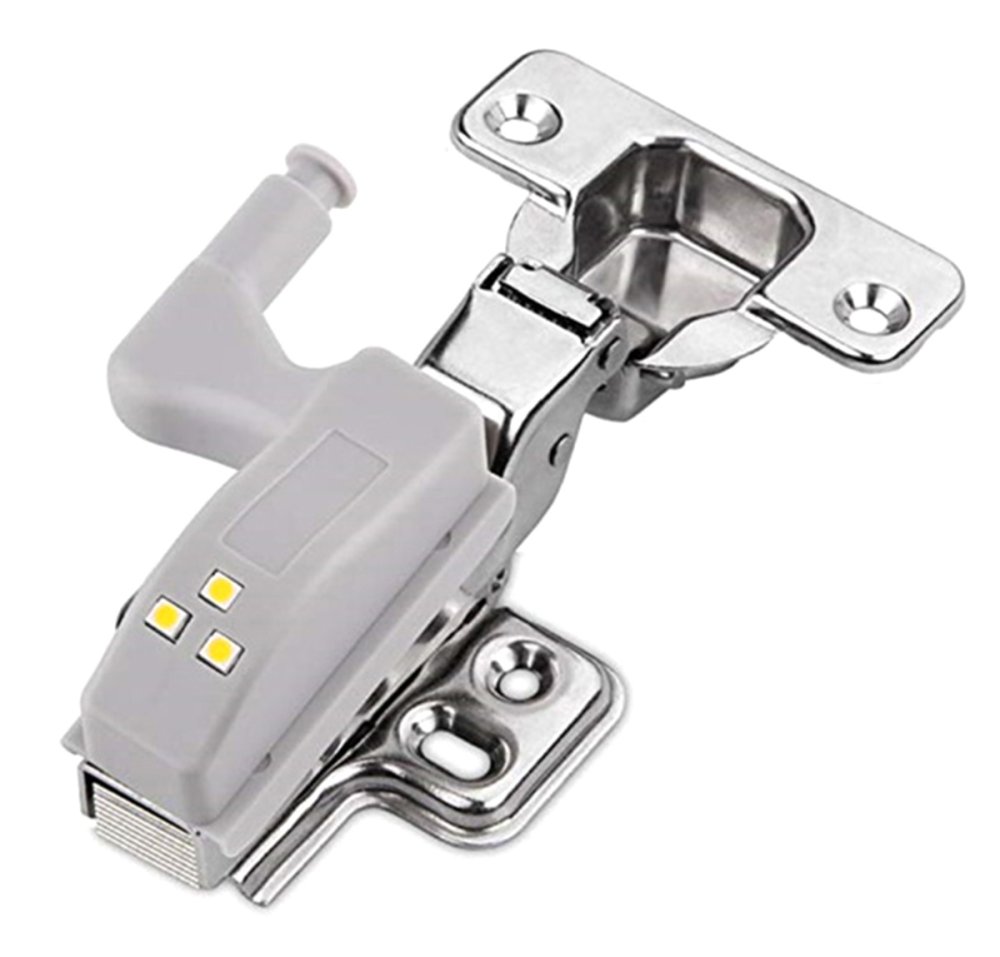 Furniture Hinge LED Sensor Light Cabinet Cupboard Closet Wardrobe Battery-powered Lamp, Set of 10 (6)
