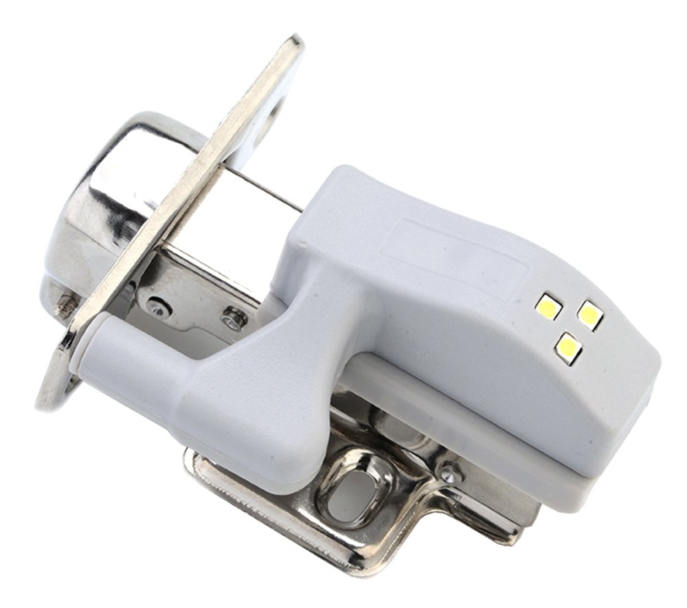 Furniture Hinge LED Sensor Light Cabinet Cupboard Closet Wardrobe Battery-powered Lamp, Set of 10 (5)