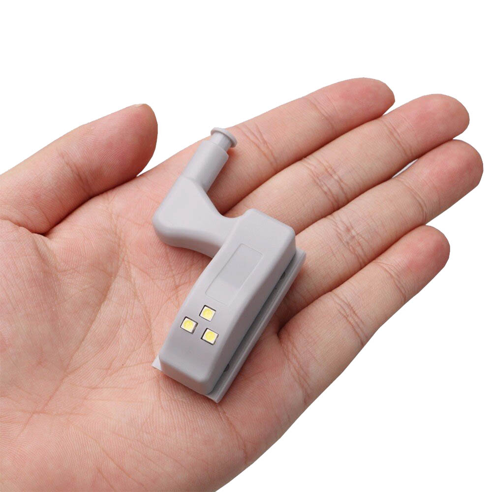 Furniture Hinge LED Sensor Light Cabinet Cupboard Closet Wardrobe Battery-powered Lamp, Set of 10 (2)
