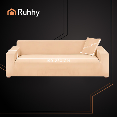 Ruhhy Stretch Corner Sofa Cover 190-230cm, Waterproof, Beige 26184 (0)