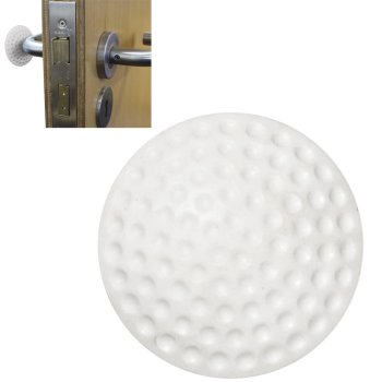 Door Handle Bumper, Self-Adhesive, 5 cm, White, Wall Protection