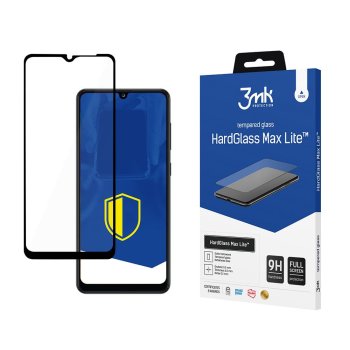 Samsung Galaxy A32 4G Black 3MK Hard Glass Max Lite Tempered Fullscreen Protector