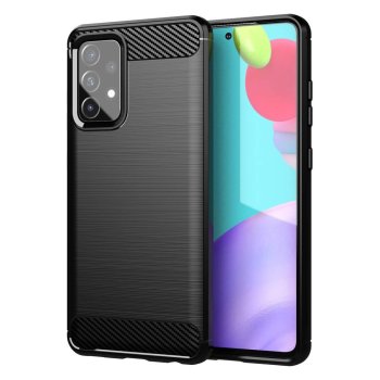 Samsung Galaxy A72 (SM-A725F/DS) Carbon Flexible Cover TPU Case, Black