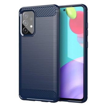 Samsung Galaxy A72 (SM-A725F/DS) Carbon Flexible Cover TPU Case, Blue