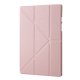 Samsung Galaxy Tab A8 10.5 (2021) (2022) (SM-X200/X205) V-fold Stand Silicone Book Case Cover, Pink