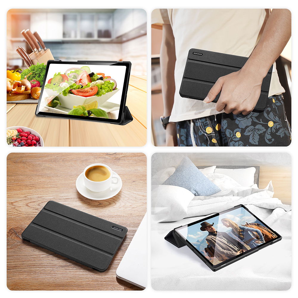 Samsung Galaxy Tab A8 10.5 (2021) (2022) (SM-X200/X205) DUX DUCIS Domo Tablet Cover Case with Multi-angle Stand, Black (0)