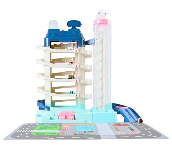 5-Level Toy Car Garage Playset with Elevator Lift and Race Track