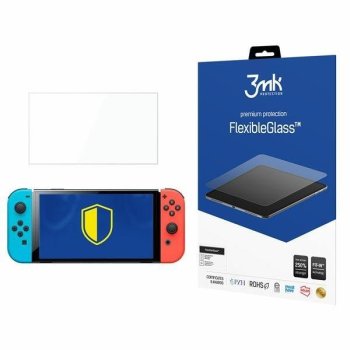 Nintendo Switch Oled 3MK Antimicrobial Hybrid Flexible Glass Tempered Screen Protector