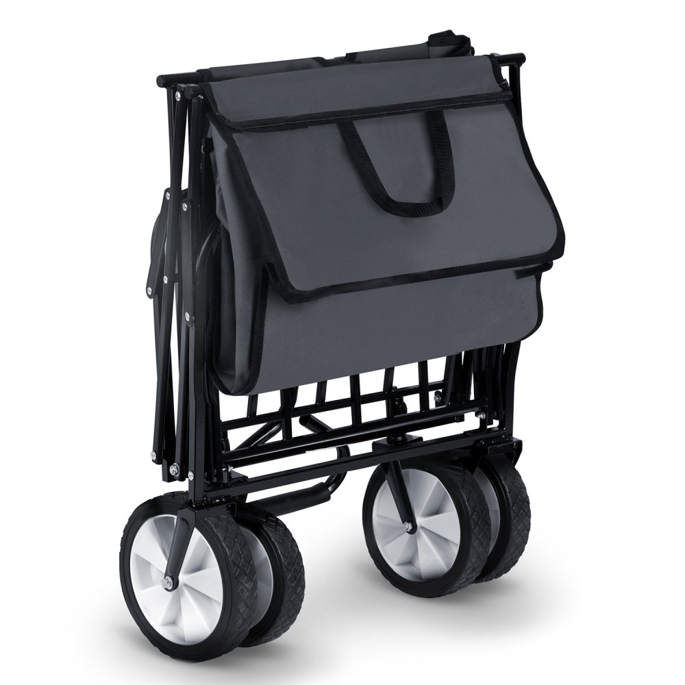 Humberg HM-511 Folding Garden Wagon with Cargo Net, 80L (2)