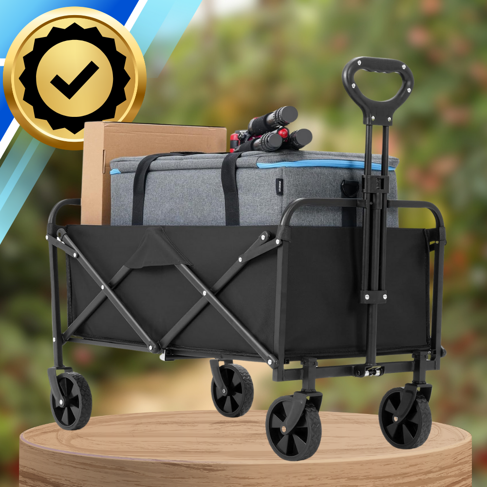 Large Folding Wagon Cart for Camping and Beach, 100 kg Capacity (1)