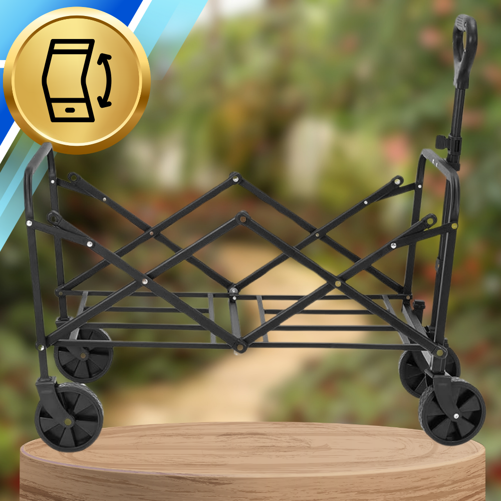 Large Folding Wagon Cart for Camping and Beach, 100 kg Capacity (3)
