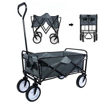 Carruzzo Folding Garden Wagon Cart, 70 kg Capacity