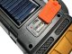 Solar flashlight portable rechargeable LED cob powerbank floodlight