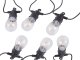 Garden string lights with 10 LED bulbs, warm white, IP44, 10m
