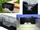 Solar garden LED lights with dusk sensor, 4 pcs, black