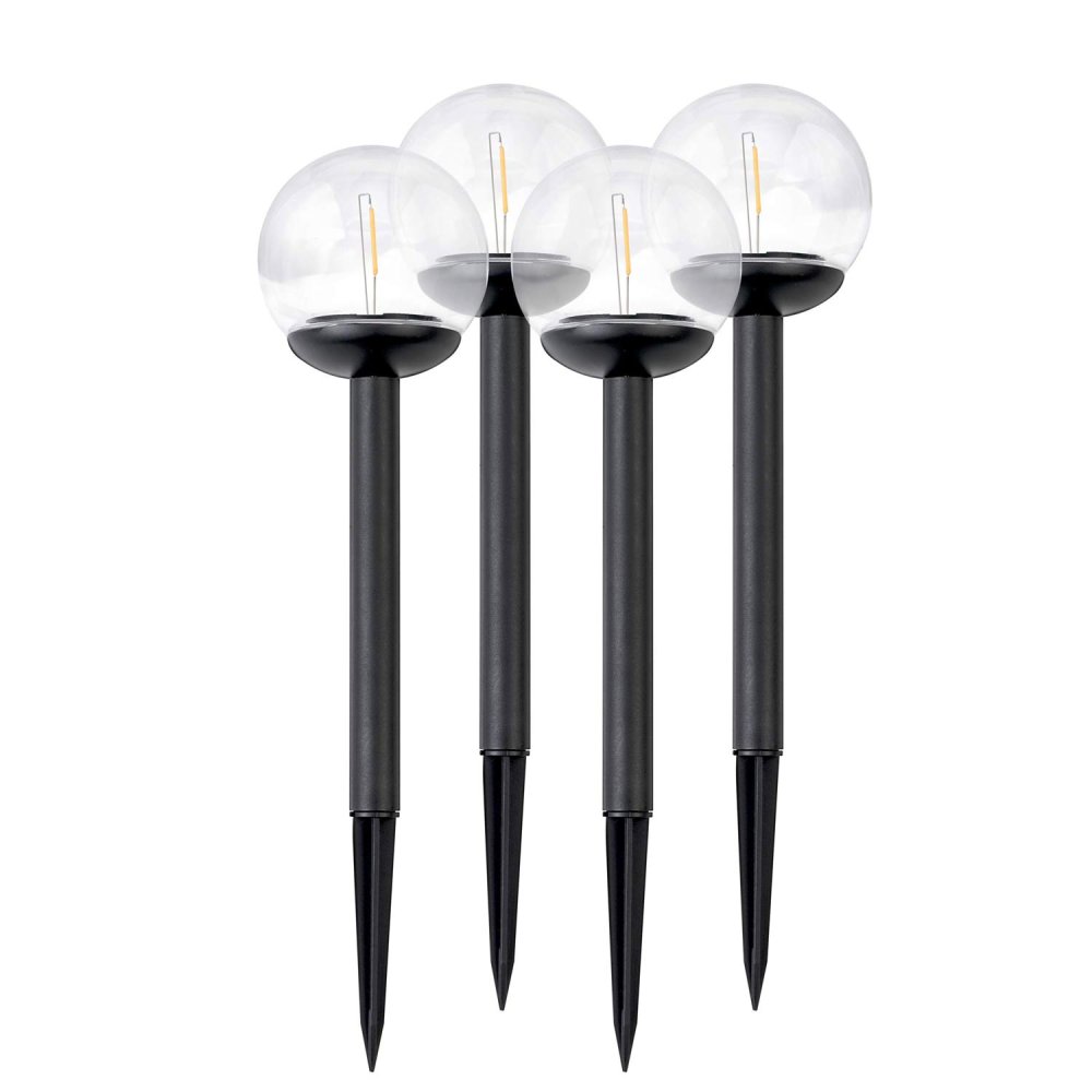 Ilumen LS-103 Transparent Solar Globe Lights, Set of 4 - Outdoor Garden Decor (0)