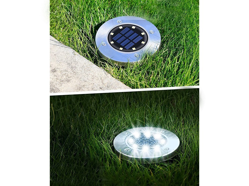 Solar Disk Garden Lights Twilight Sensor 4Pcs (3)