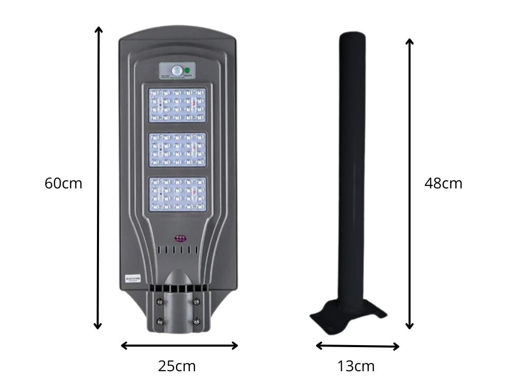 LED solar street lamp with remote, motion and dusk sensor, IP65 (2)