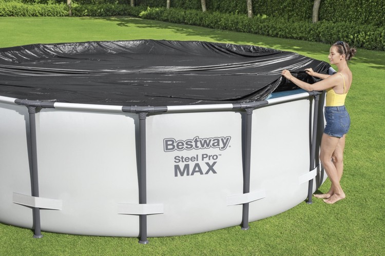 Round Frame Pool Cover Protector 305 cm, BESTWAY 58036 (4)