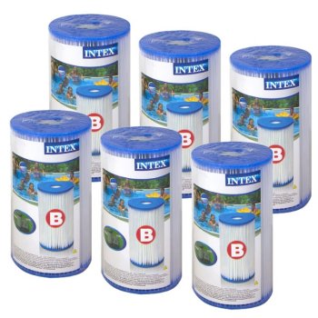INTEX Type B Filter Cartridge 6 Pack for Pool Pumps 29005