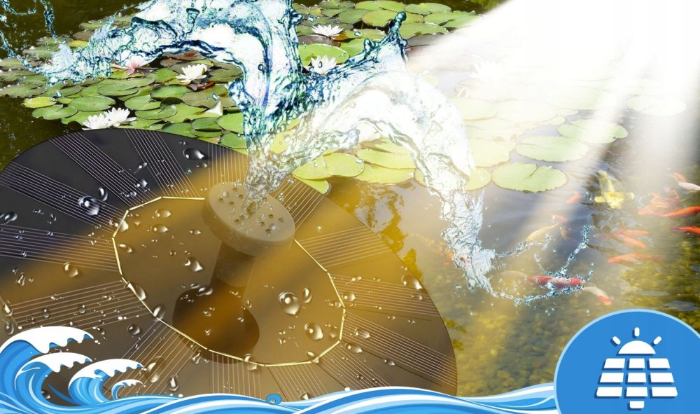 Floating Solar-Powered Fountain with RGB Lighting (0)