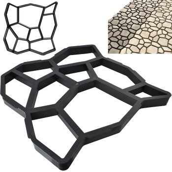 Reusable Concrete Paver Block Mould, DIY Pathway Template, 50x48x4.3 cm