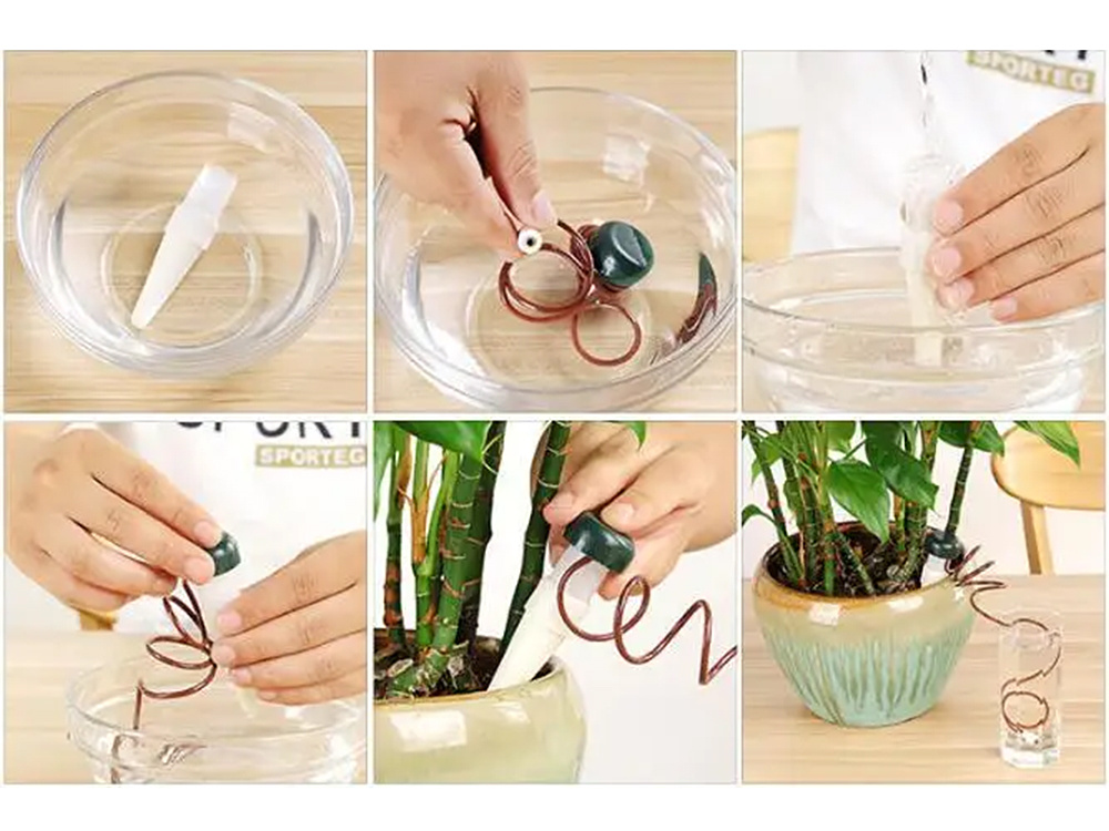 Flower Pot Watering System, Ceramic Dispenser, 2 pcs (7)