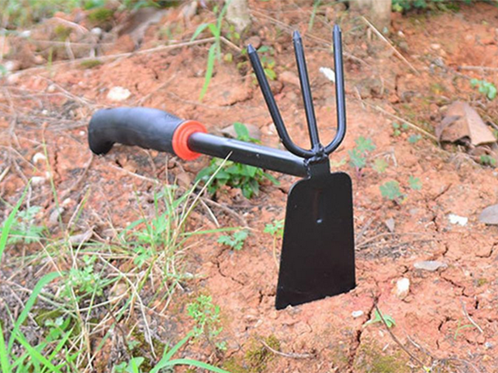 Two-Sided Garden Hoe Shovel Claw Rake Hand Digger For Plants (10)