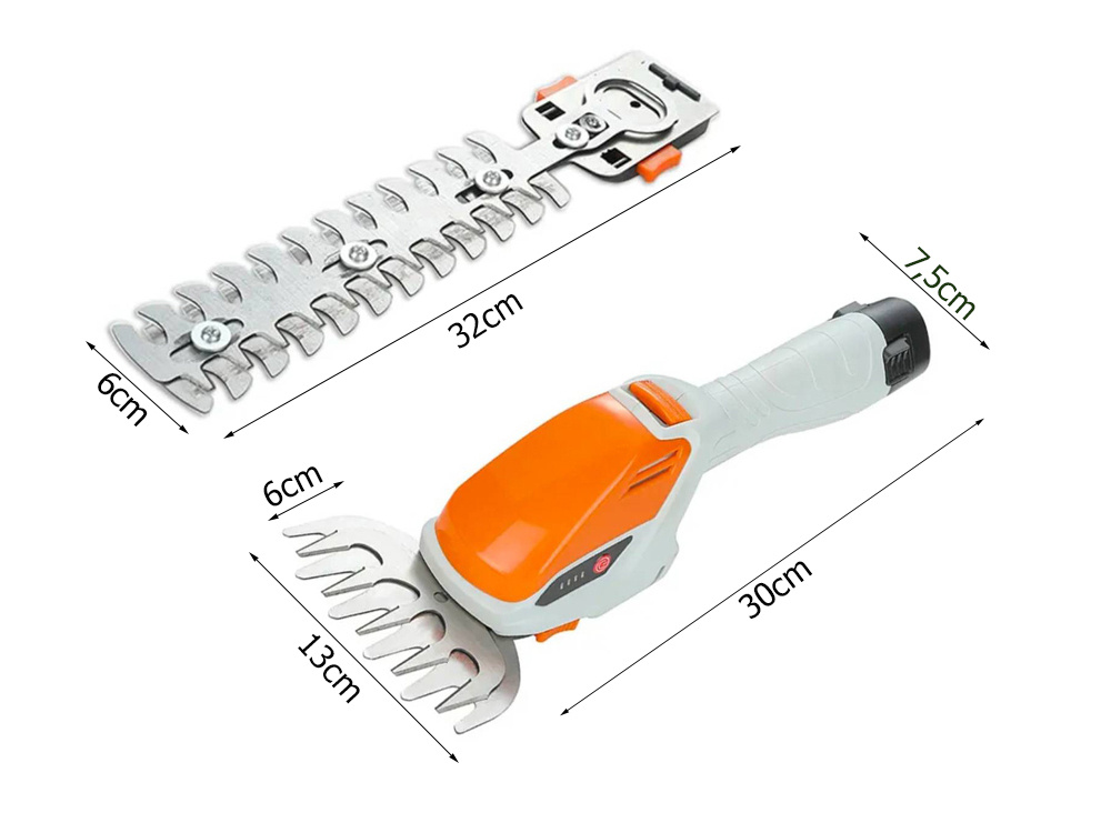 Cordless Battery Grass Hedge Brush Trimmer Shears, 30x7.5 cm (10)