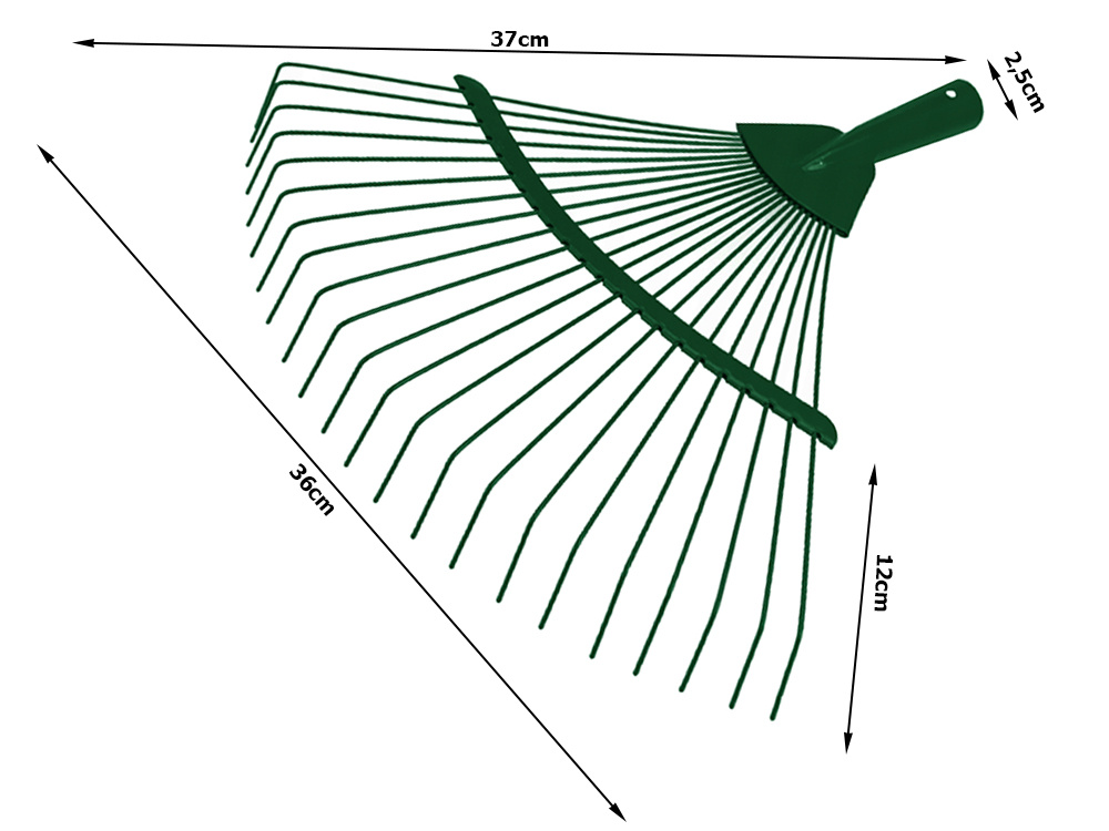 Metal Garden Rake For Grass Leaves, 36 cm (0)