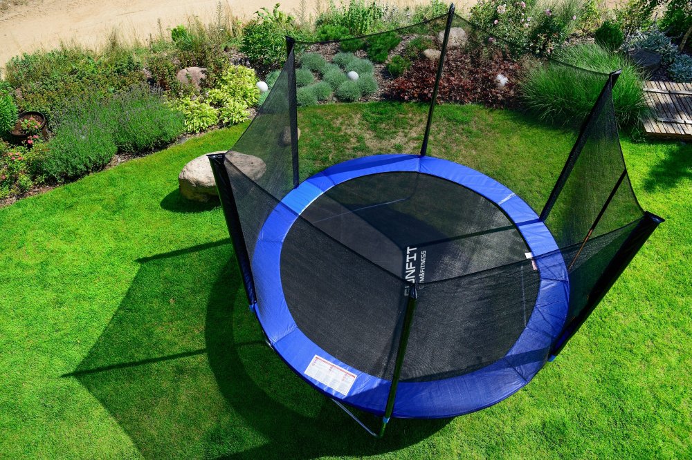 FUNFIT Garden Trampoline with Safety Net and Ladder, 312 cm (4)